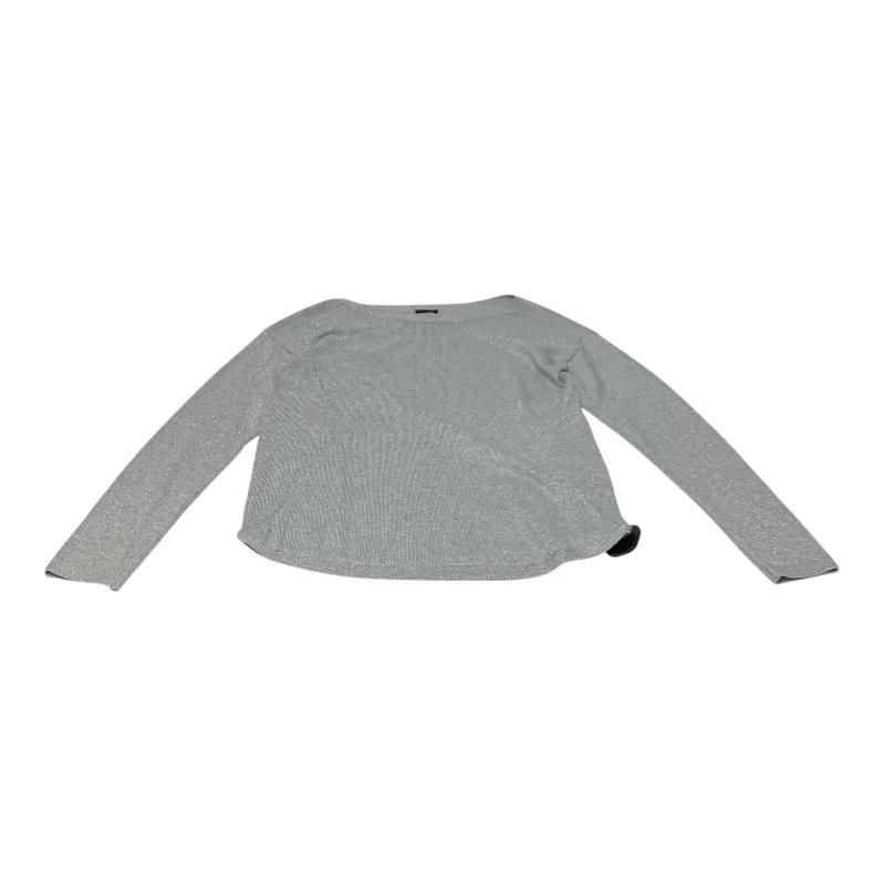 Oversized Jackets Top Long Sleeve By Talbots In Grey, Size: M