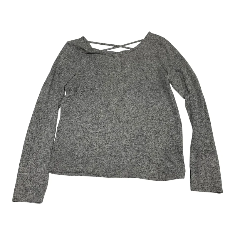 Statement Jackets Top Long Sleeve By E2 In Grey, Size: S