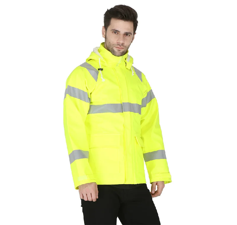 Casual Shirts Forge Fr Men's Yellow hi-Vis Rain Jacket