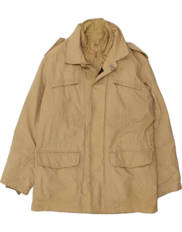 Button-down Shirts FAY Mens Utility Jacket UK 40 Large Beige Cotton