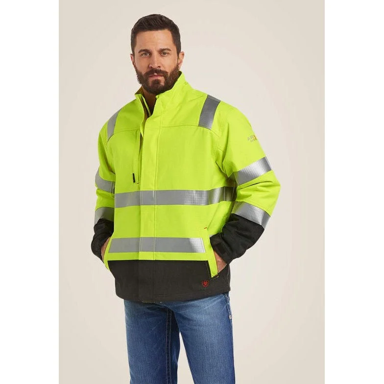 Relaxed Shirts Ariat Men's Flame Resistant Hi-Vis WP 160G Insulated Jacket Yellow - 10024022