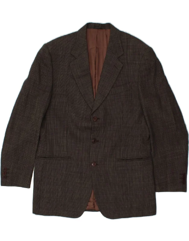 Preppy Style FERRE Mens 3 Button Blazer Jacket UK 38 Medium  Brown