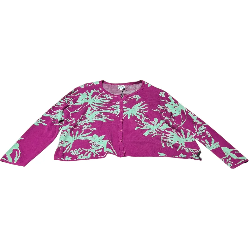 Cool Hoodies Top Long Sleeve By Future Collective In Purple, Size: 3x