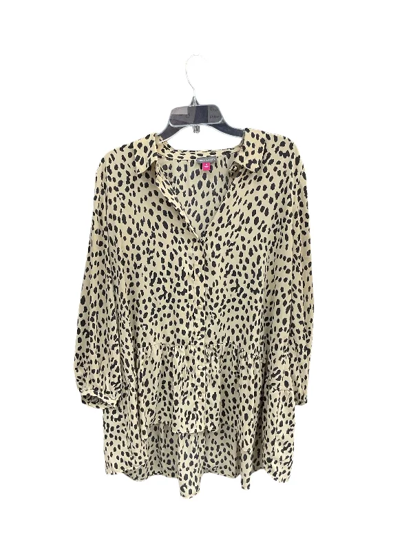 Cool Jackets Top Long Sleeve By Vince Camuto In Animal Print, Size: 1x