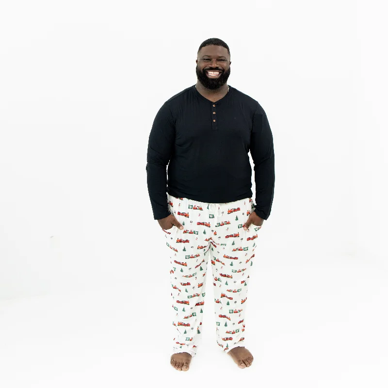 Cool Jackets Men's Lounge Pants in Holiday Train