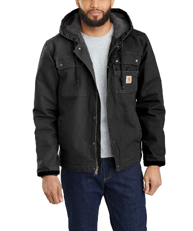 Sporty Sneakers Carhartt Washed Duck Bartlett Jacket - Black