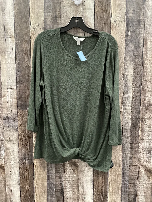 Street Shorts Top Long Sleeve By Market & Spruce In Green, Size: Xl