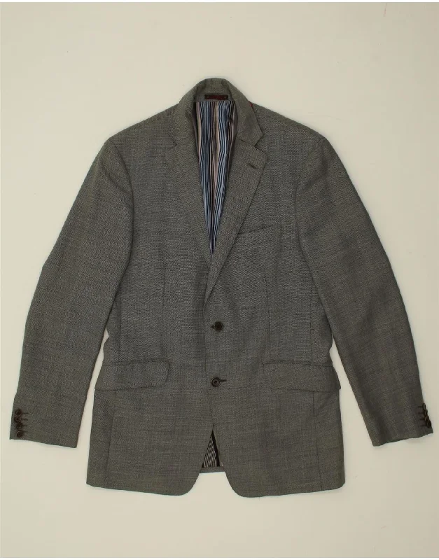 Street-inspired ETRO Mens 2 Button Blazer Jacket IT 50 Large Grey Wool