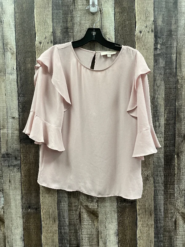 Fashion Sneakers Top 3/4 Sleeve By Loft In Pink, Size: Xs