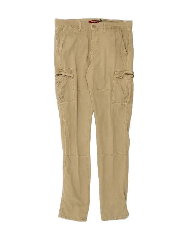 Office Attire CARRERA Mens Slim Cargo Trousers W32 L33 Beige