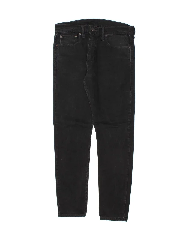 Business Casual LEVI'S Mens 512 Slim Tapered Jeans W32 L30 Black Cotton