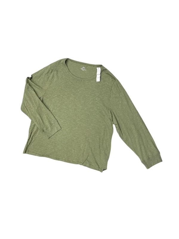 Winter Coats Top Long Sleeve By J. Crew In Green, Size: 3x