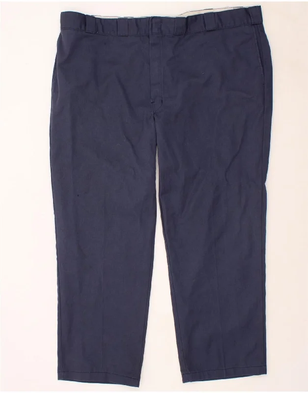 Street Jackets DICKIES Mens 874 Straight Chino Trousers W48 L30 Navy Blue Polyester