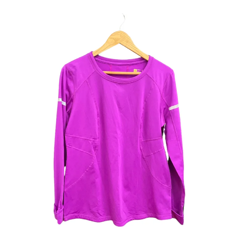 Funky Prints Athletic Top Long Sleeve Crewneck By Xersion  Size: L