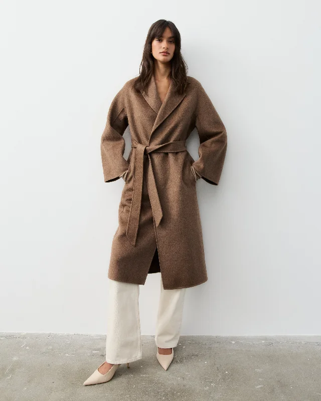 Layered Outfits THE CURATED CLASSIC COAT - CHOCOLATE MELANGE