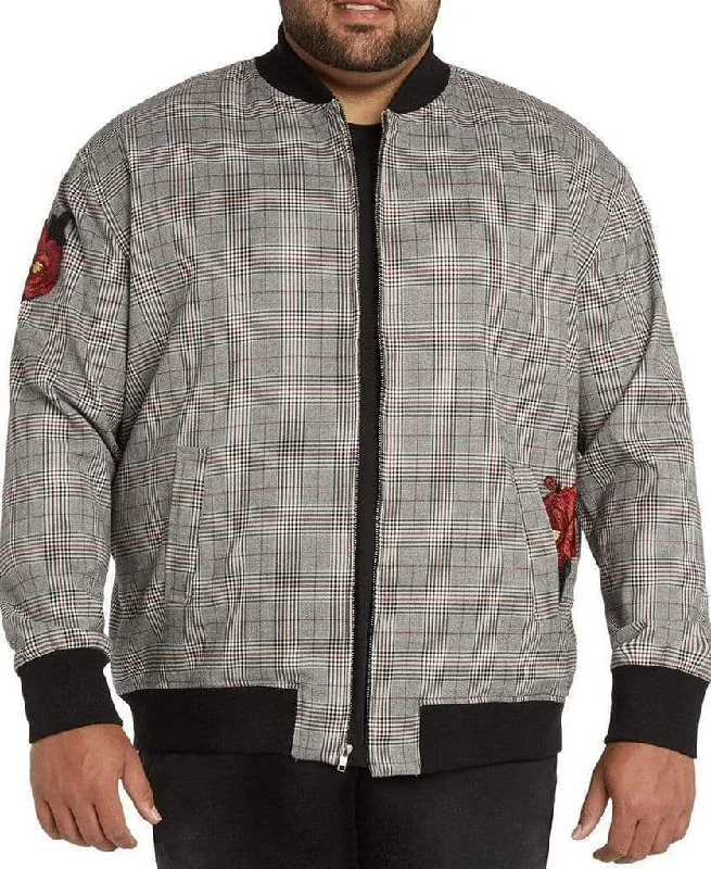 Cool Hoodies Plaid Bomber Jacket