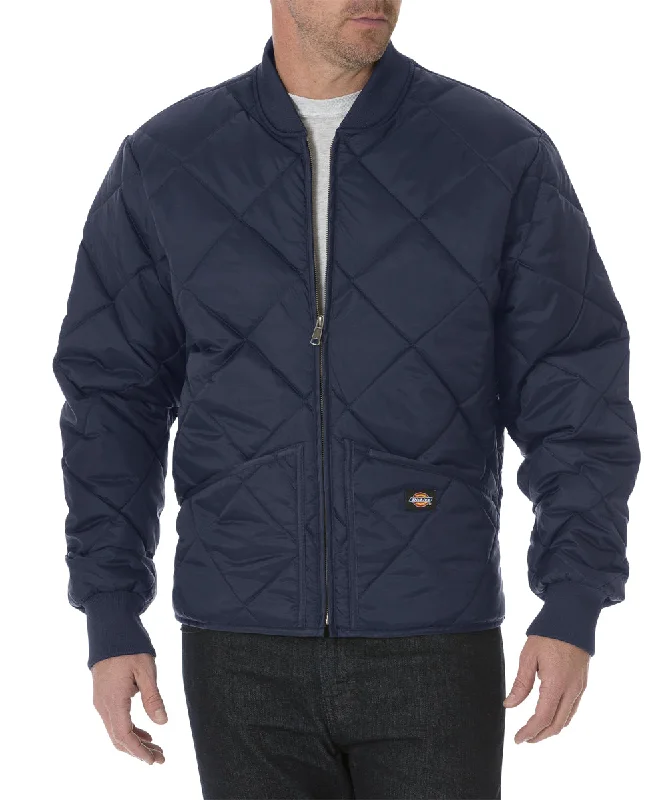 Dress Shoes Dickies Diamond-Quilted Nylon Jacket - Dark Navy