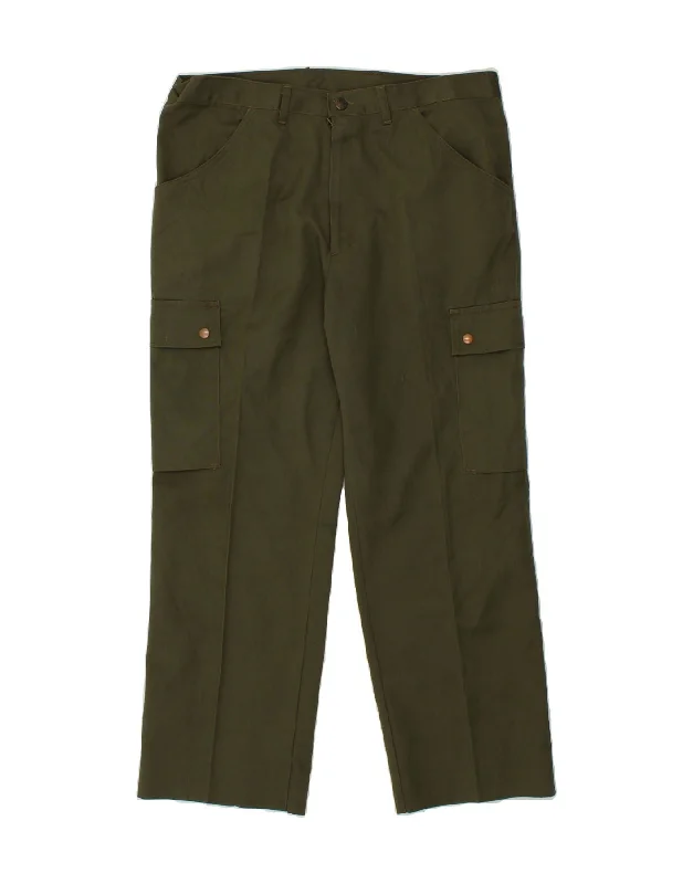 Statement Shirts VINTAGE Mens Straight Cargo Trousers W34 L28 Green