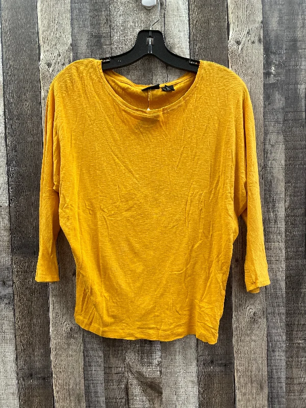 Urban Style Top Long Sleeve By Rachel Zoe In Yellow, Size: Xs