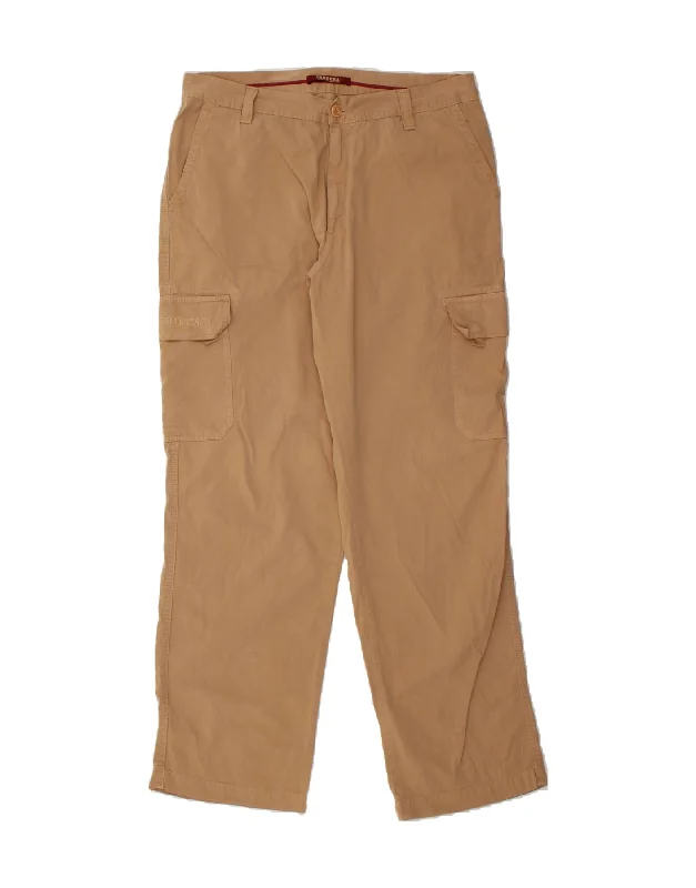 Street Shorts CARRERA Mens Straight Cargo Trousers W38 L33 Beige Cotton