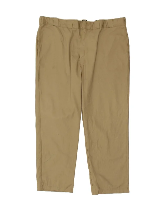 Stylish Hats DICKIES Mens Original Fit Chino Trousers W46 L31  Beige