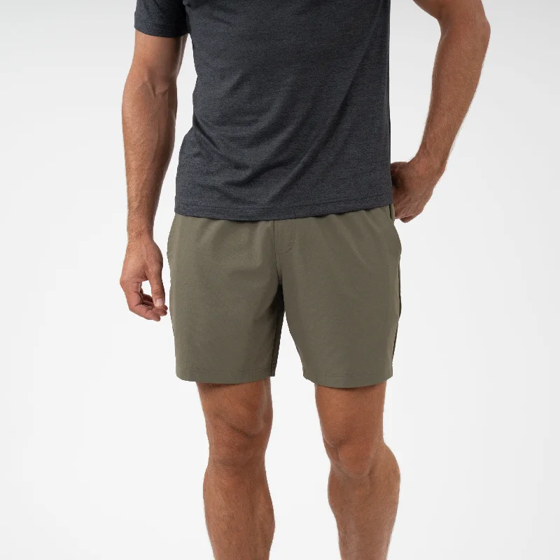 Designer Outerwear Everyday Short | Solid - Moss Green