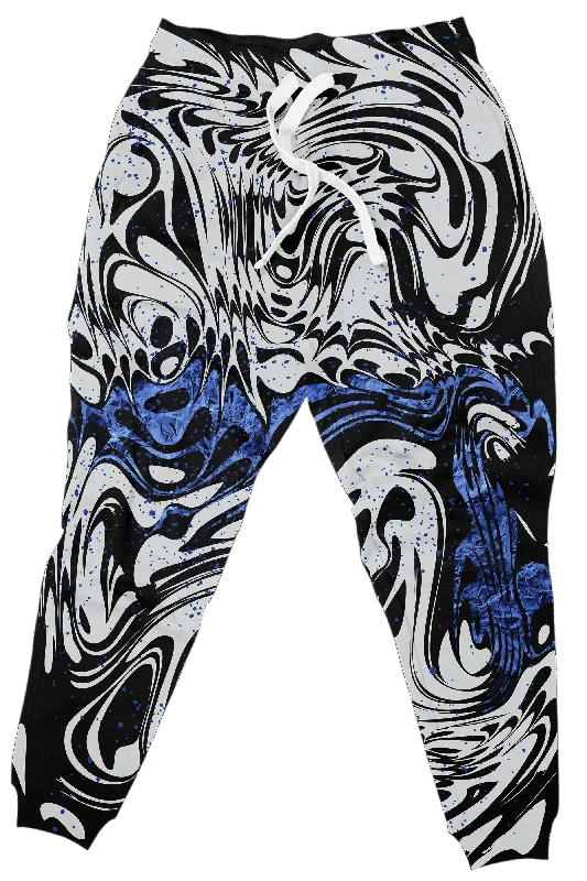 Winter Scarves Blue Divide Unisex Joggers