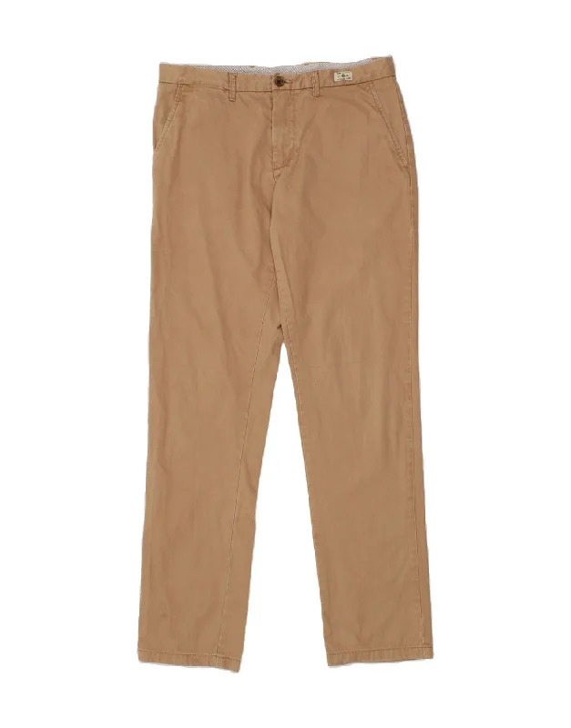 Comfy Sweatpants TOMMY HILFIGER Mens Straight Chino Trousers W34 L34  Beige Cotton