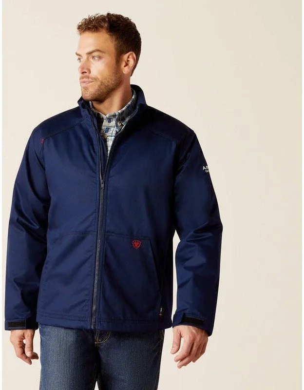 Smart Casual Ariat Men's Flame Resistant Basic Waterproof Insulated Jacket Navy - 10052908