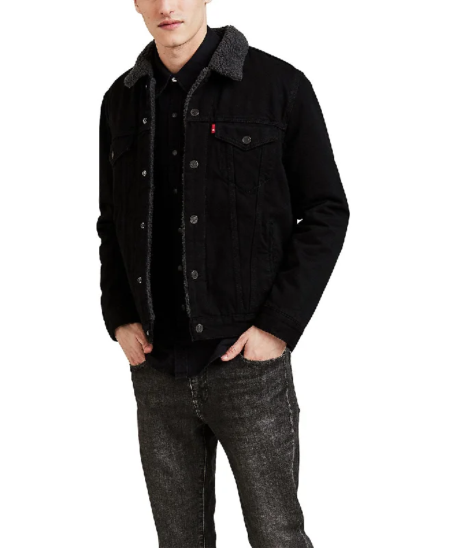 Statement Shirts Levi's Men's Sherpa Trucker Jacket - Duval Black