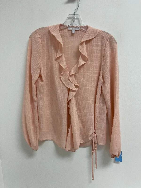 Vintage Tees Top Long Sleeve By Chelsea 28 In Pink, Size: S