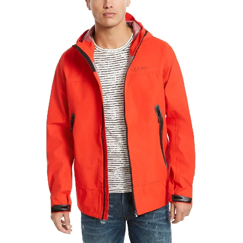 Funky T-shirts Superdry Men's Hydrotech Hooded Jacket Orange Size Extra Large - X-Large