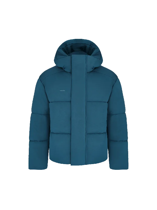 Business Attire Men’s Flower-Warmth Recycled Nylon Puffer—storm blue