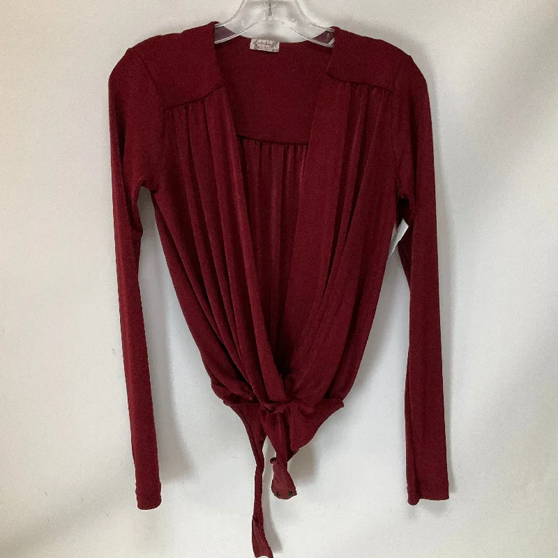 Summer Jackets Top Long Sleeve By Free People In Red, Size: S