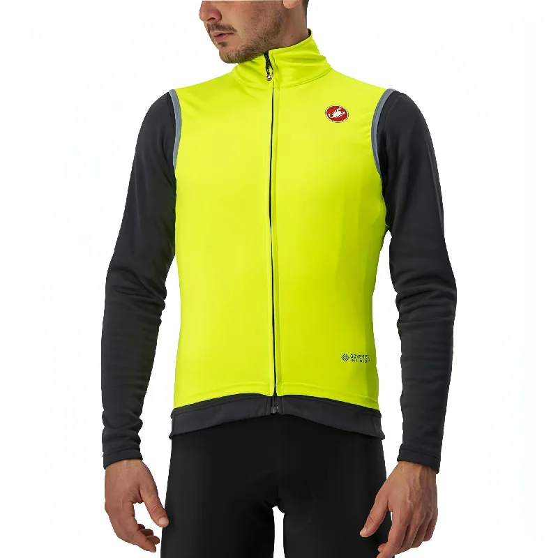 Stylish Hats Castelli Perfetto ROS Mens Cycling Gilet - Yellow