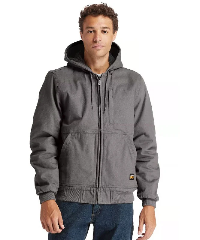 Designer Outerwear Timberland PRO Men's Gritman Lined Hooded Jacket - Pewter