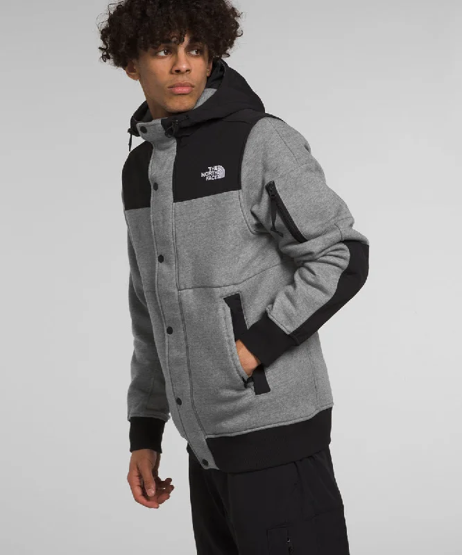 Layered Outfits The North Face Men's Highrail Fleece Jacket - TNF Medium Grey Heather/TNF Black