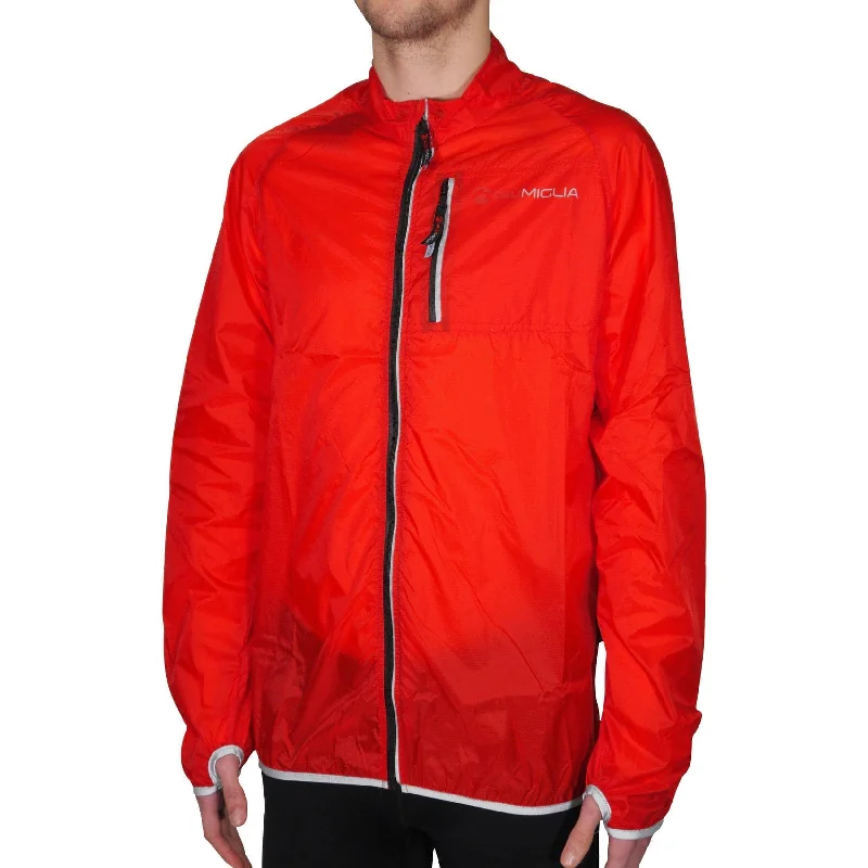 Casual Jackets Piu Miglia Rimini Mens Cycling Rain Jacket - Red