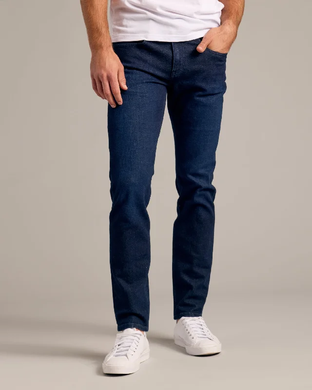 Street Casual Indigo Rinse Slim Authentic Denim Jeans