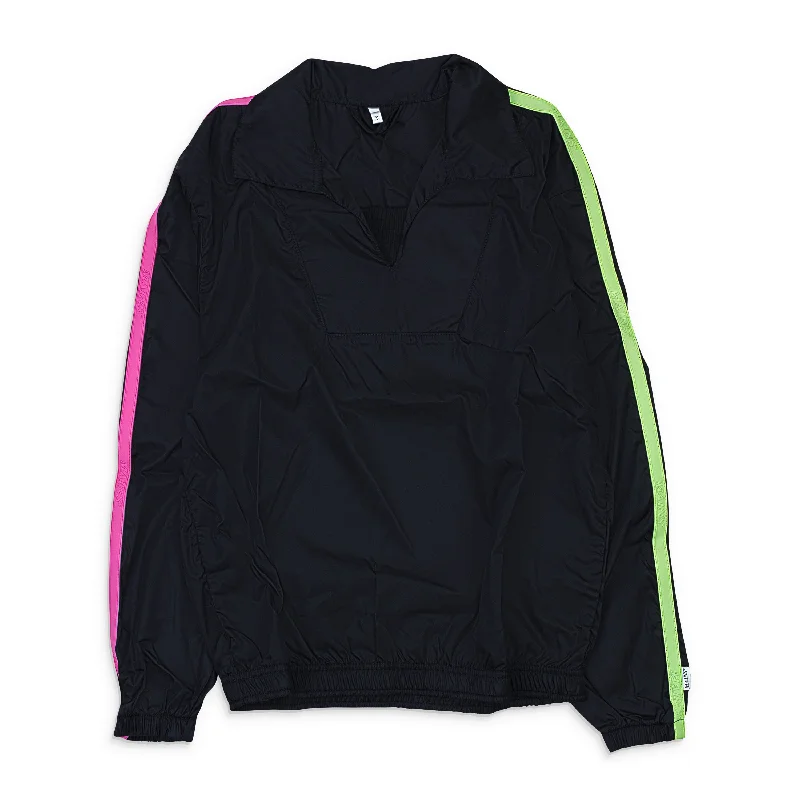 Summer Fashion SIDE STRIP QUARTER ZIP BLACK GREEN PINK TRACK JACKET