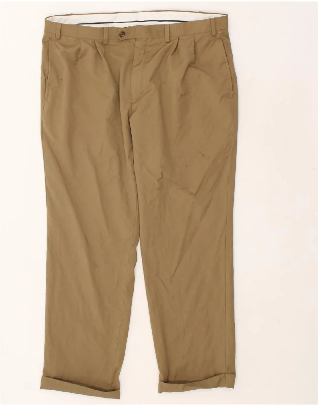 Streetwear Fashion RALPH LAUREN Mens Pegged Chino Trousers W38 L30  Beige Wool