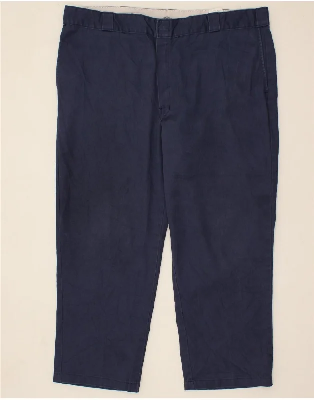 Jogger Pants DICKIES Mens Original Fit Straight Chino Trousers W44 L29  Navy Blue