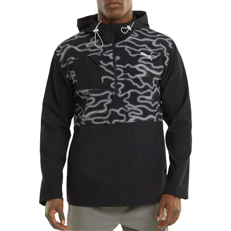 Athleisure Wear Puma Reflective Woven Mens Running Jacket - Black