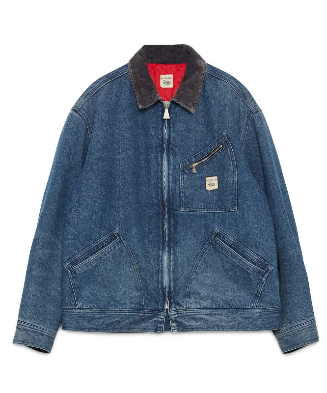 Polo Shirts Roy Roger's X Dave's New York Collab Insulated Work Jacket - Vintage Washed Denim