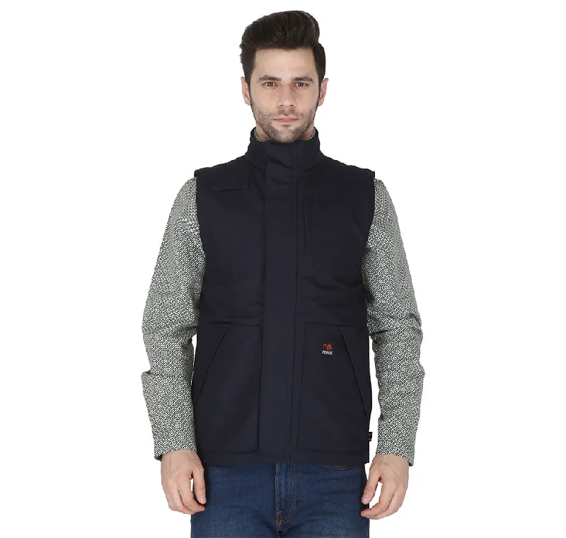 Casual Jackets Forge Fr Men's Navy Canvas Duck Vest