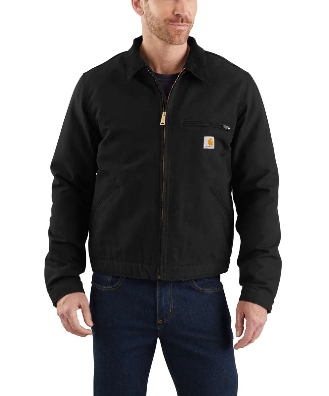 Preppy Style Carhartt Duck Detroit Jacket - Black