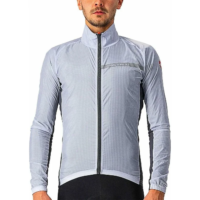 Business Shirts Castelli Squadra Stretch Mens Cycling Jacket - Silver