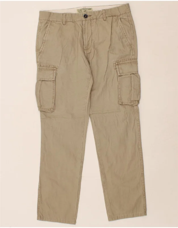 Casual Trousers OVS Mens Regular Fit Cargo Trousers IT 48 Medium W32 L29 Beige