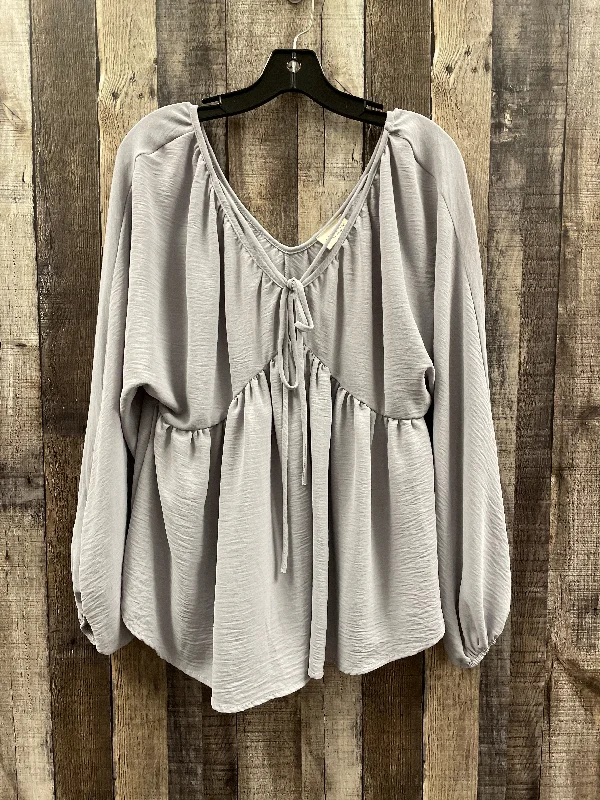 Fashion Vests Top Long Sleeve By 143 Story In Grey, Size: M