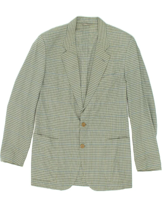 Relaxed Shirts CERRUTI Mens 2 Button Blazer Jacket IT 50 Large Green Striped Cotton